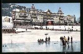 Adelboden, Grand Hotel mit Eissportlergr