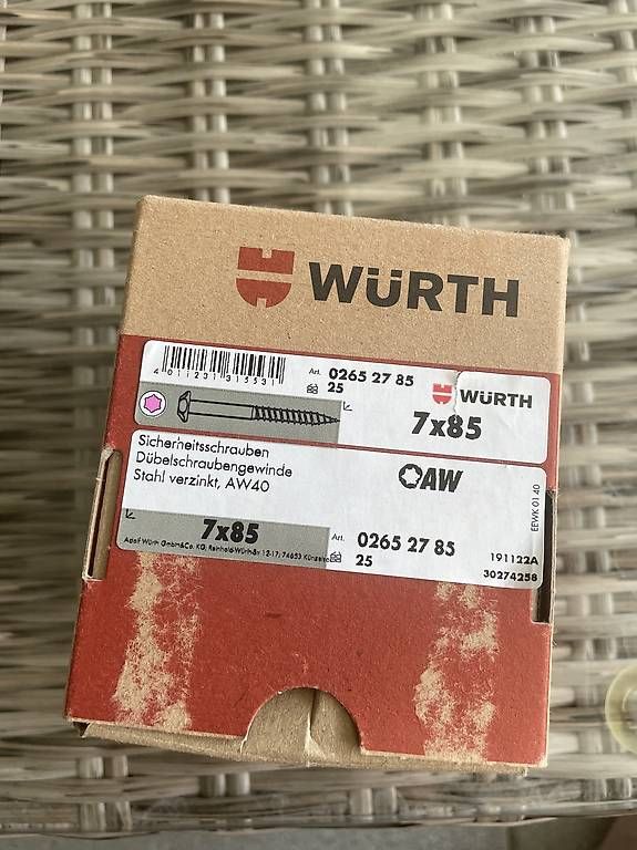 Alle Werkzeuge: Würth Sicherheitsschraube 7x85 – Gebraucht aus Blauen von Cudder