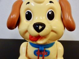 hübsches Nachziehtier HUND Vintage 80er 90er FISHER PRICE