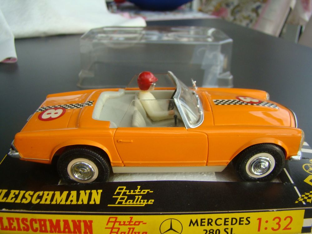 fleischmann-mercedes-280-sl-orange-licht-topselten-ovp-rar-gebraucht