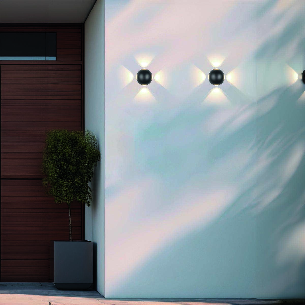 Lampade: LED Aussen Wandleuchte, Schwarz, 10 cm Ø – Nuovo (secondo la descrizione) da Kreuzlingen venduto da Smart-Light 1