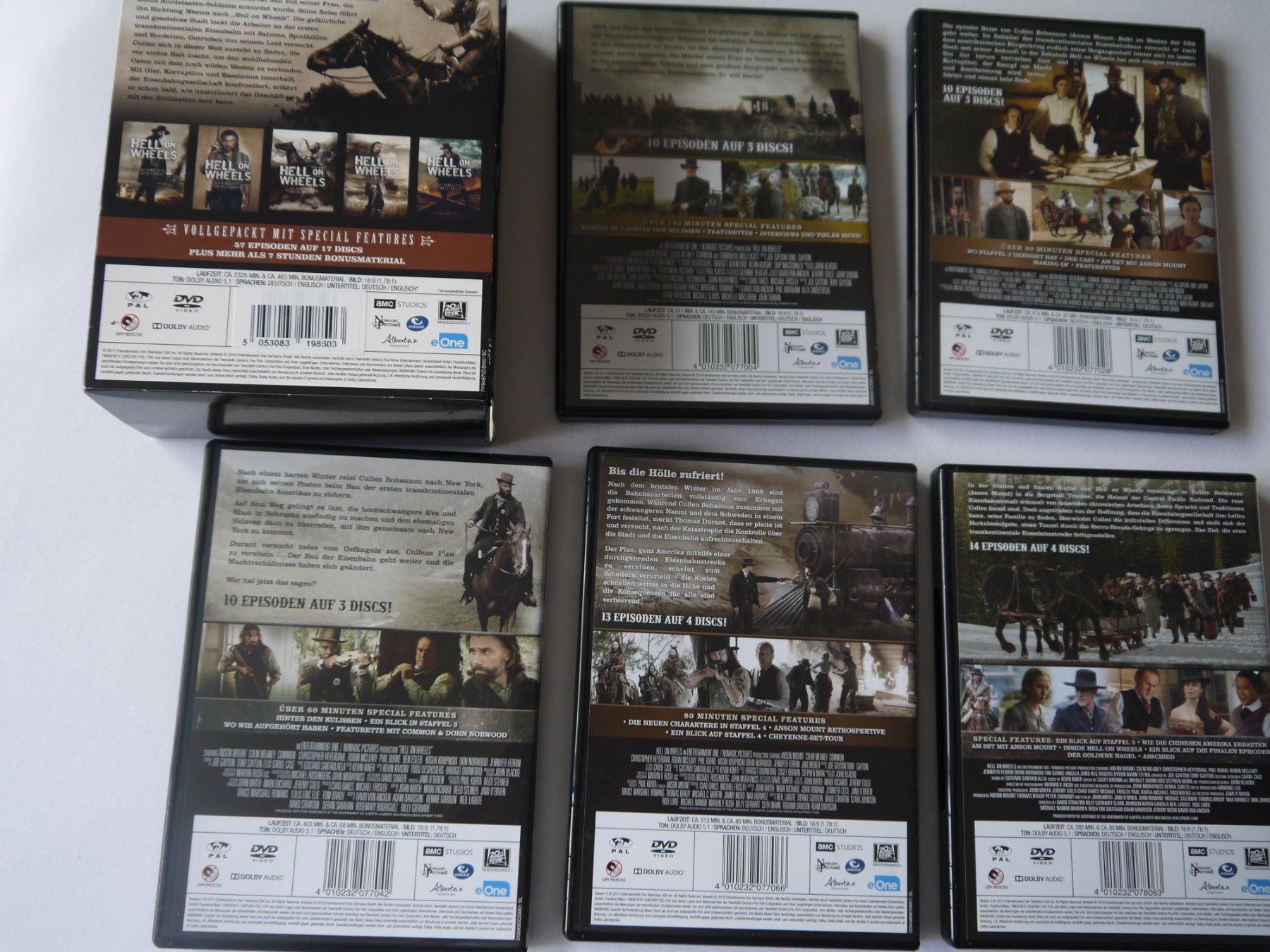 Tutti i DVDs: HELL ON WHEELS - Die Komplette Serie - Staffel 1-5 – Usato da Hagendorn venduto da Blaf 2