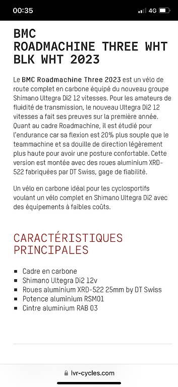 BMC Vélos: BMC Roadmachine Three – D'occasion à Oulens-Echallens par SSBY 1