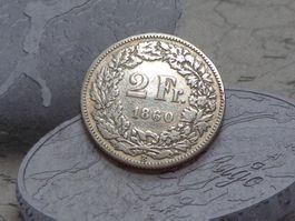 2 Fr. 1860 B - Helvetia assise