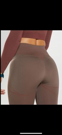 Neue Gymshark Apex Leggings braun