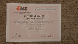 EMS-CHEMIE Optionsscheine