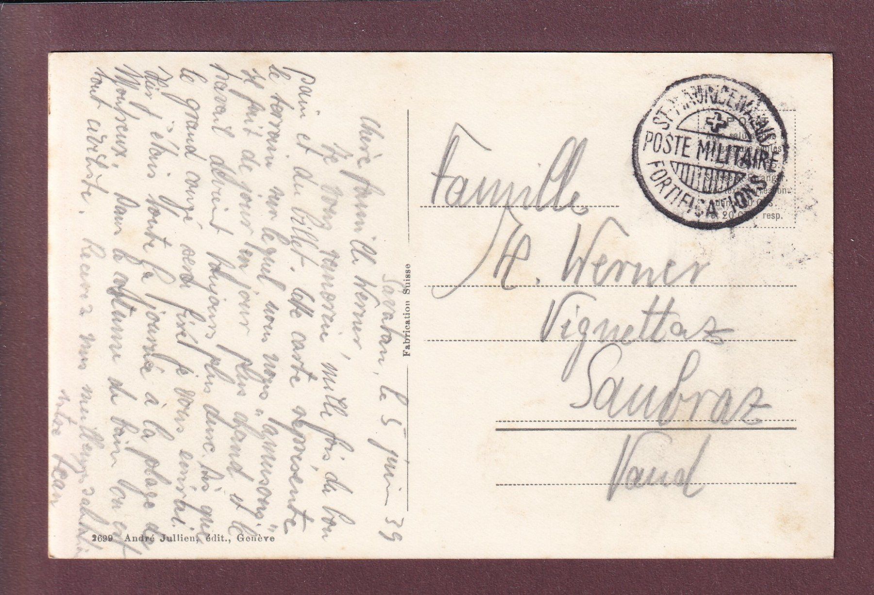 Cartes postales: SAVATAN - 1939 Feldpost – D'occasion à Pully par nicecards 1
