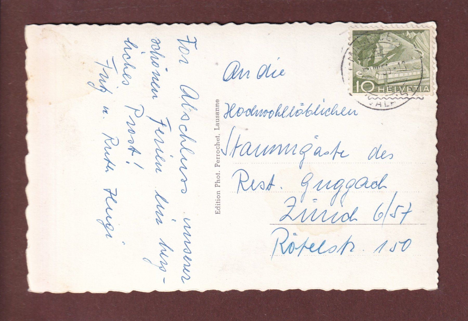 Cartoline postali: VERNAYAZ - Cascade de Pissevache - 1955 – Usato da Pully venduto da nicecards 1