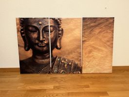 3-teiliges Buddha Bild Leinwand