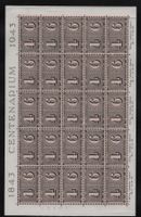 1943 Bogen 100 Jahre schweizerische Postmarken Nr. 258 Postf