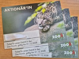 Ticket für Zürich Zooh gültig bis 31.12.2028