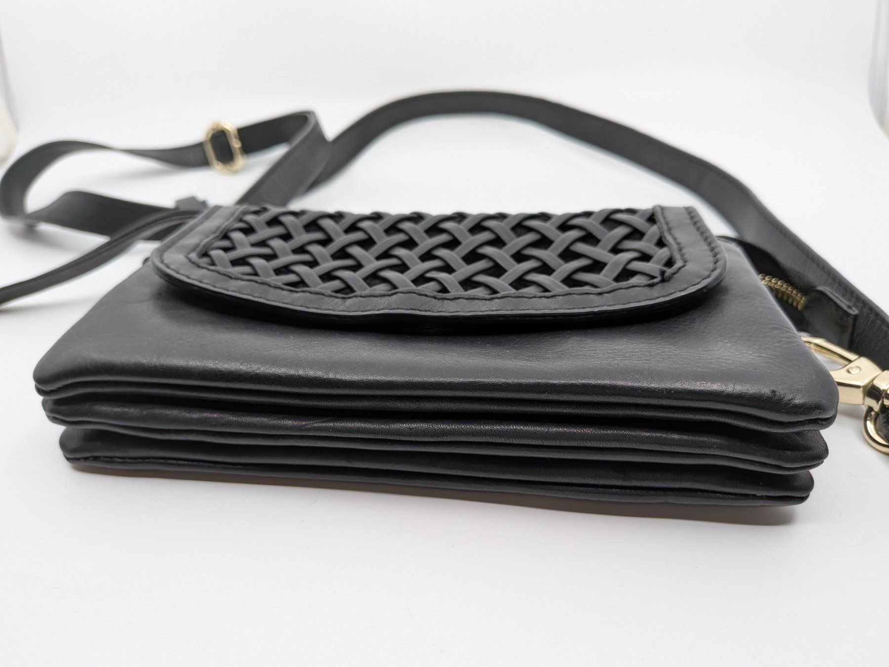 Borse: Schwarze Ledertasche als Umhängetasche oder Clutch – Usato da Emmen venduto da magelan 1