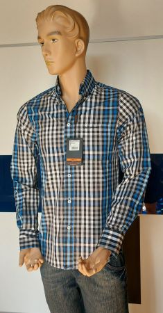 Neues Ben Sherman Herren Hemd Gr. S blau weiss