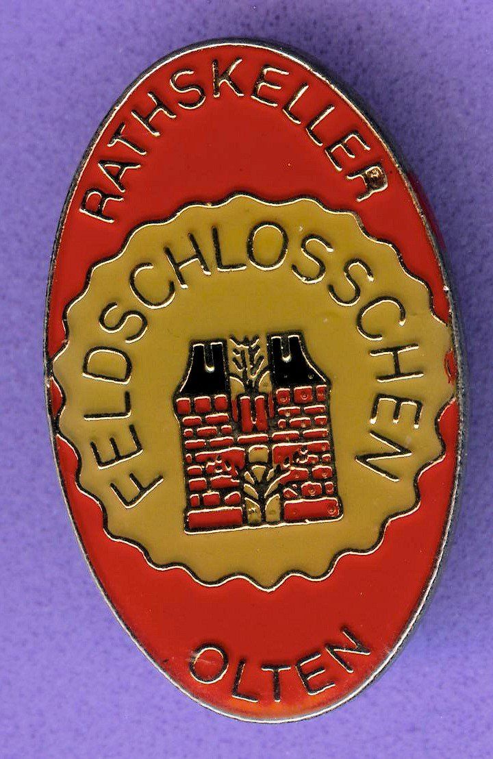Placchette & Badge: RATHSKELLER OLTEN  FELDSCHLÖSSCHEN – Usato da Winterthur venduto da Sammleroase
