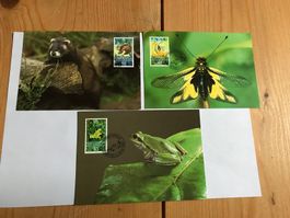 briefmarken FL 3 karten 5 juni 1989