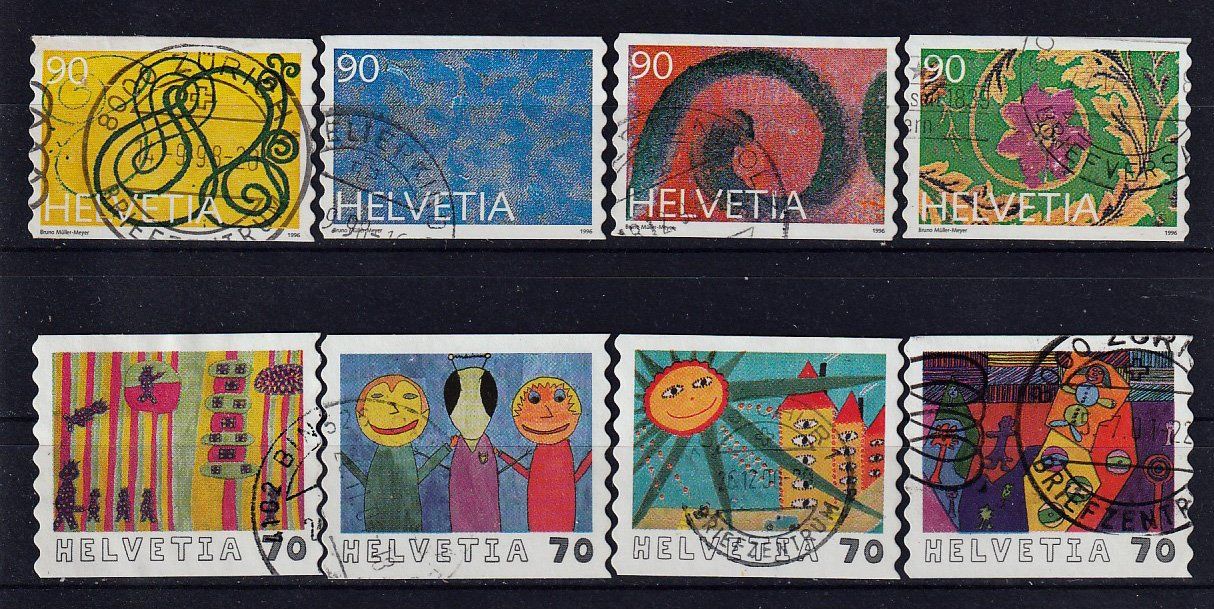 Alle Briefmarken: 1996 / 2000 2 Serien aus Markenheft – Gebraucht aus Arlesheim von gaugi43