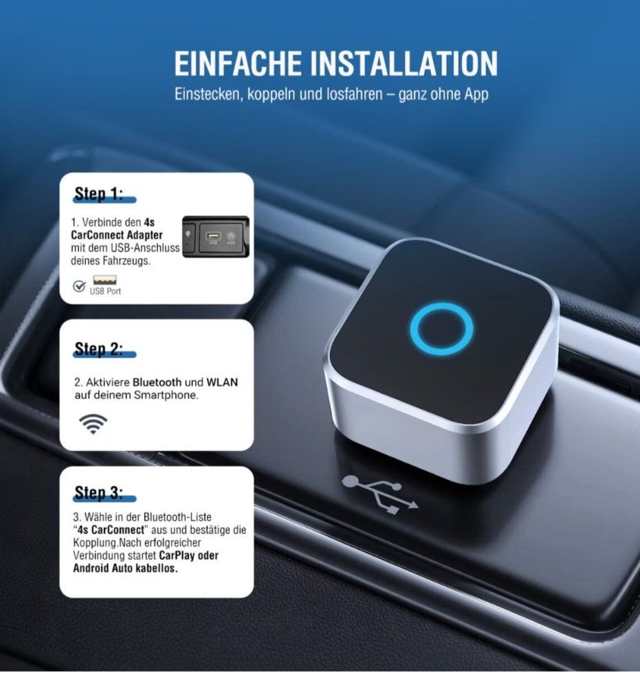 Lecteurs & Adaptateurs: Adaptateur 4smarts wireless CarPlay Android Auto – Neuf (Voir description) à Plan-les-Ouates par sinjap 2