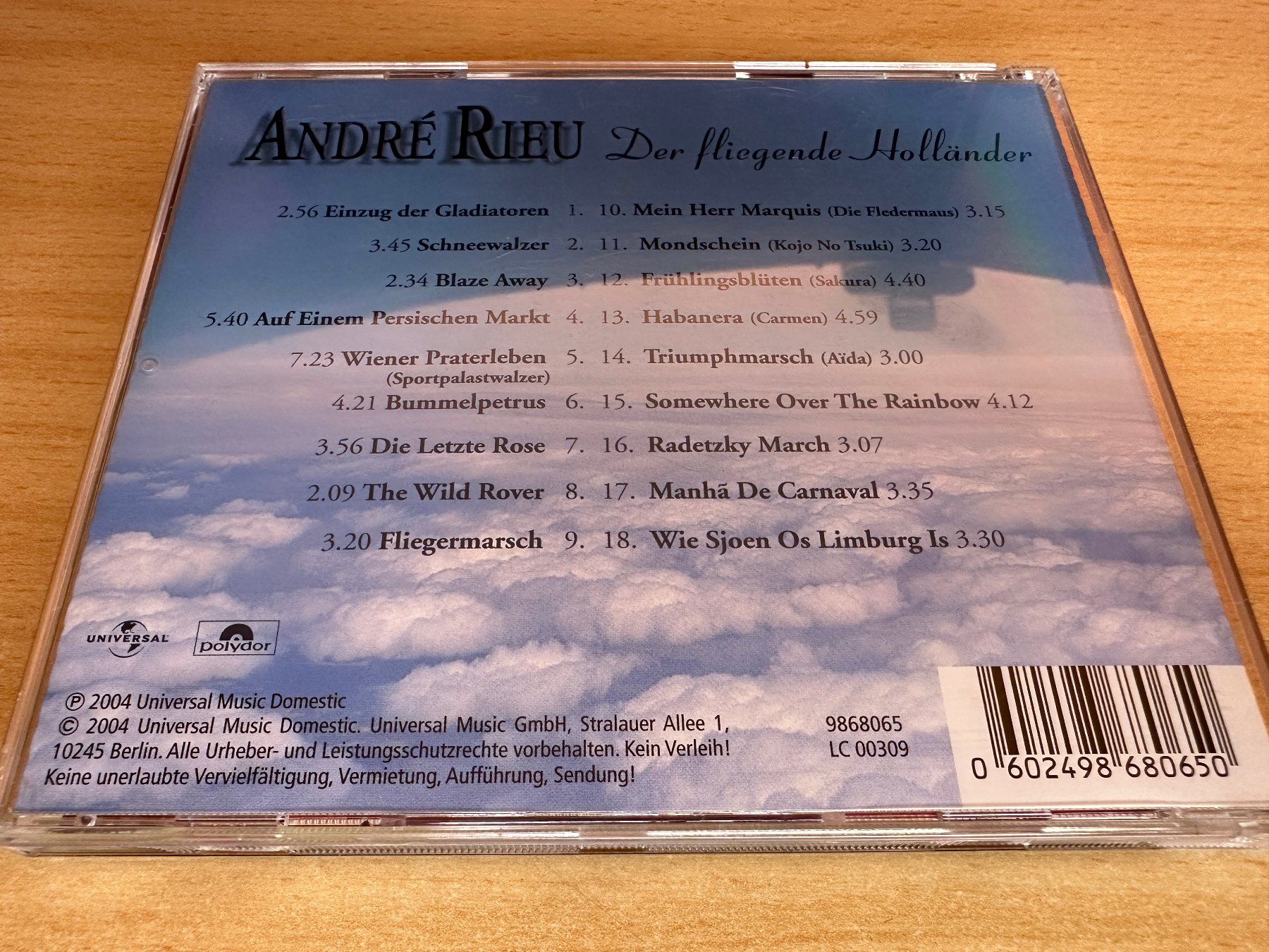 CD: André Rieu – Der Fliegende Holländer – Usato da Rikon im Tösstal venduto da Alpenmutz 1