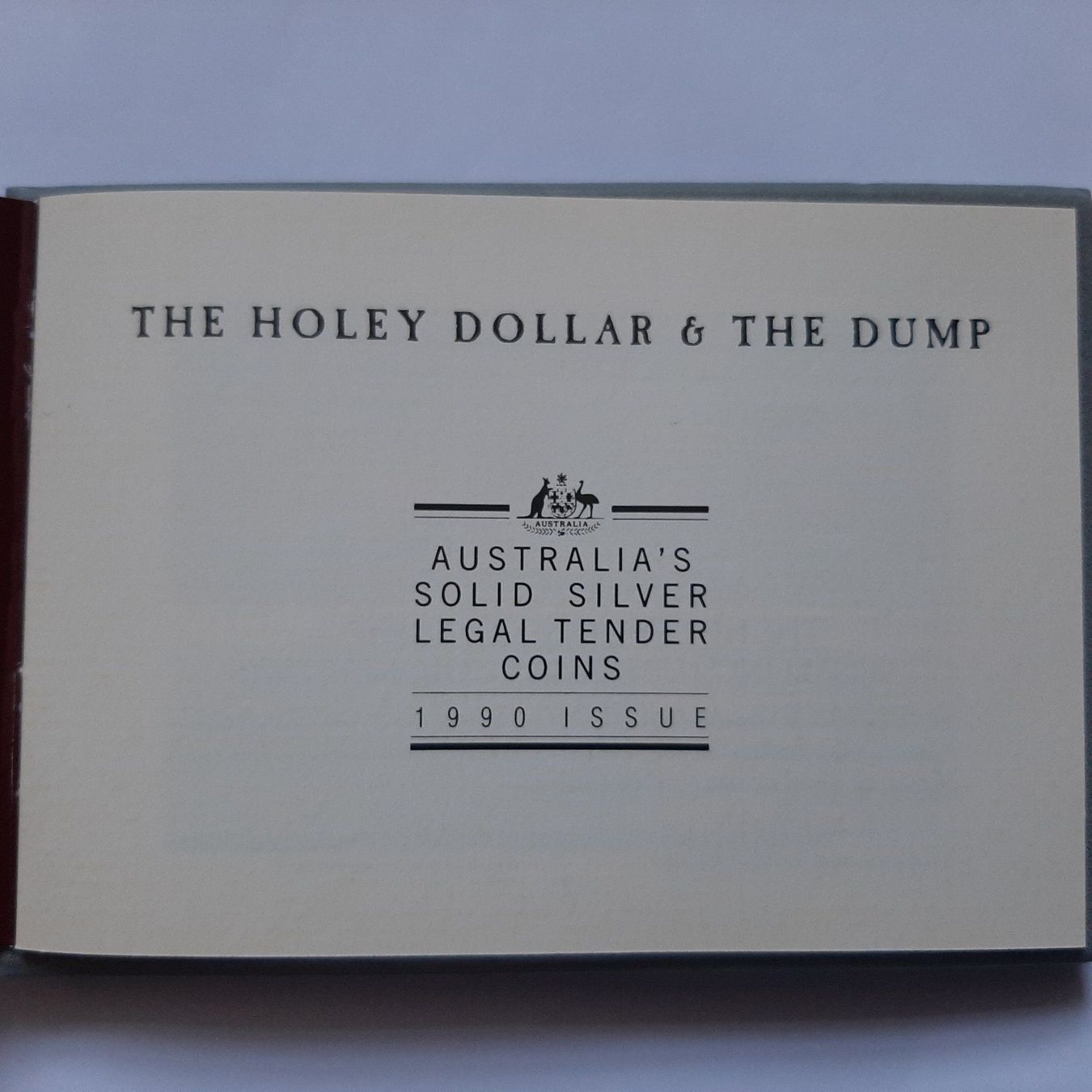 Tutti le monete: Australia the Holey Dollar & the Dump 1990 Silver RARE Proof – Nuovo e nell'imballaggio originale da Carouge GE venduto da cecob0909 2