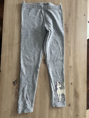 Gefütterte Leggings Gr. 128 mit Einhorn-Motiv