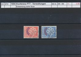 1959 "Konferenz PTT - Verwaltung", gestempelt