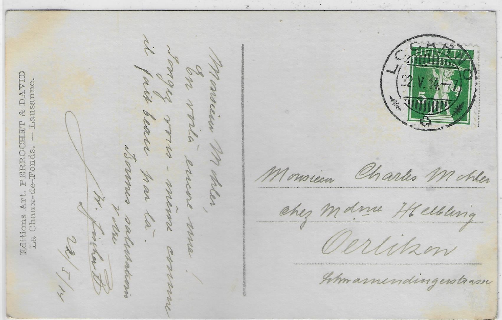 Cartoline postali: Locarno - Rivapiana e Gridone – Usato da Ettingen venduto da Kartenplanet 1