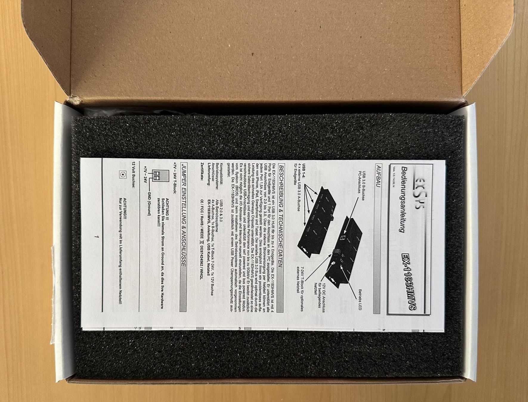 Hubs & Switches: Exsys EX-1183HMVS / USB-HUB – Neuf avec emballage d'origine à Dielsdorf par Empowered 6