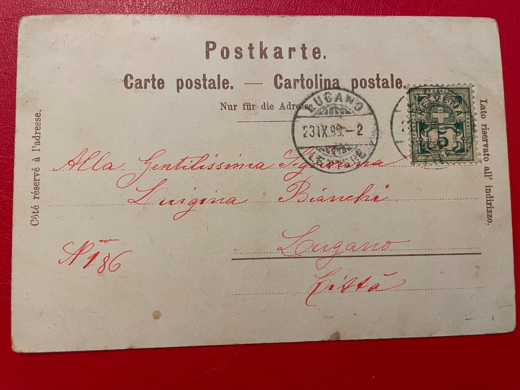 Cartes postales: LITHO : Saluto da Lugano 1899 – D'occasion à St-Légier-La Chiésaz par Theo005 1