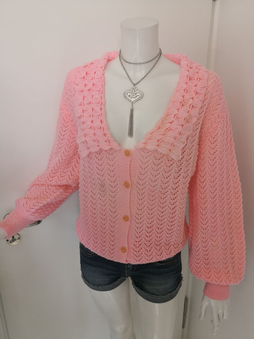 Jacken: 🤩HANDGEMACHTE STRICK-JACKE ROSA – Neu (gemäss Beschreibung) aus Olten von Naja-Twins-Twins 6