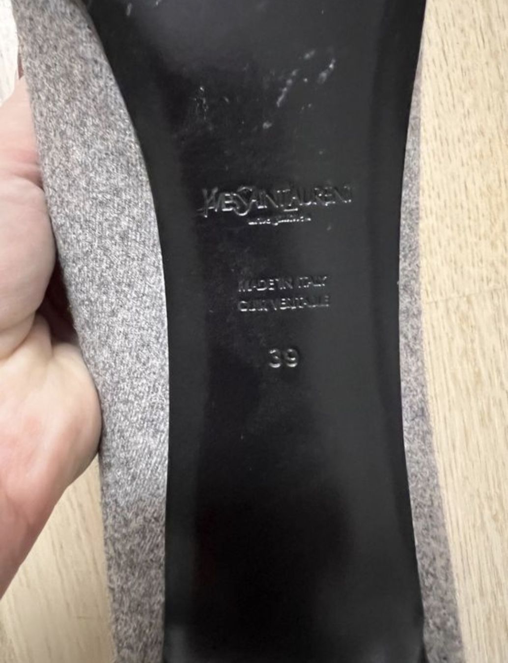 Saint Laurent Scarpe da donna: YSL Grey Wool Heels, Size 39 – Usato da Zürich venduto da alu_dzr7 1