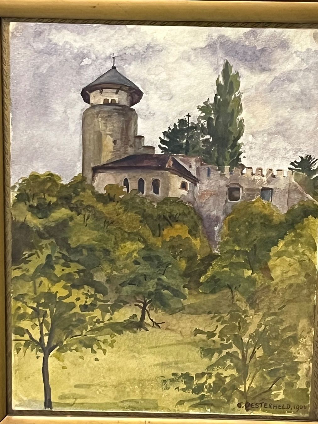 Dipinti: G. OESTERHELD 1906 Ermitage Arlesheim – Usato da Basel venduto da PAUL_ART 1