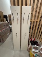 Garderobenpaneel 2 Stück weiss mit Haken