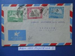Aden 1951 schöner Flugbrief nach D