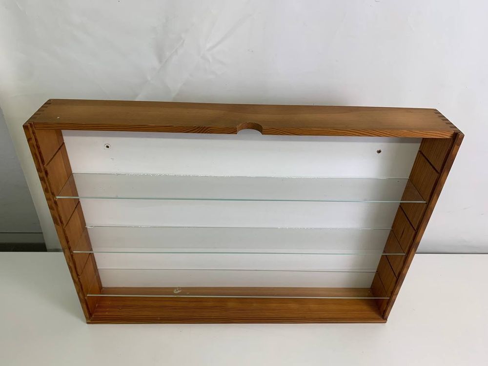 Muschel-Schaukasten Aus Holz - Blaue Präsentationsbox Für Sammler & Deko