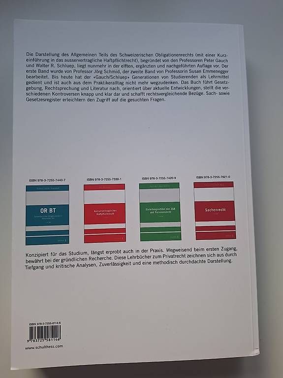 Bücher: Schweizerisches Obligationenrecht Allgemeiner Teil – Gebraucht aus Riehen von ann_7lpc 1