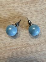 Modeschmuck - Ohrstecker Kugeln hellblau