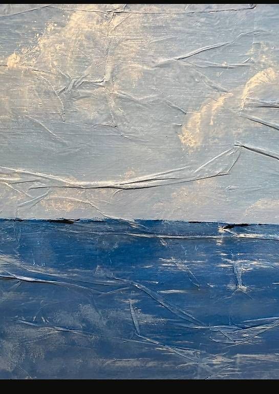 Poster & Bilder: Leinwandbild Meer blau in blau Gemälde – Gebraucht aus Fehraltorf von rob_cf9t 2