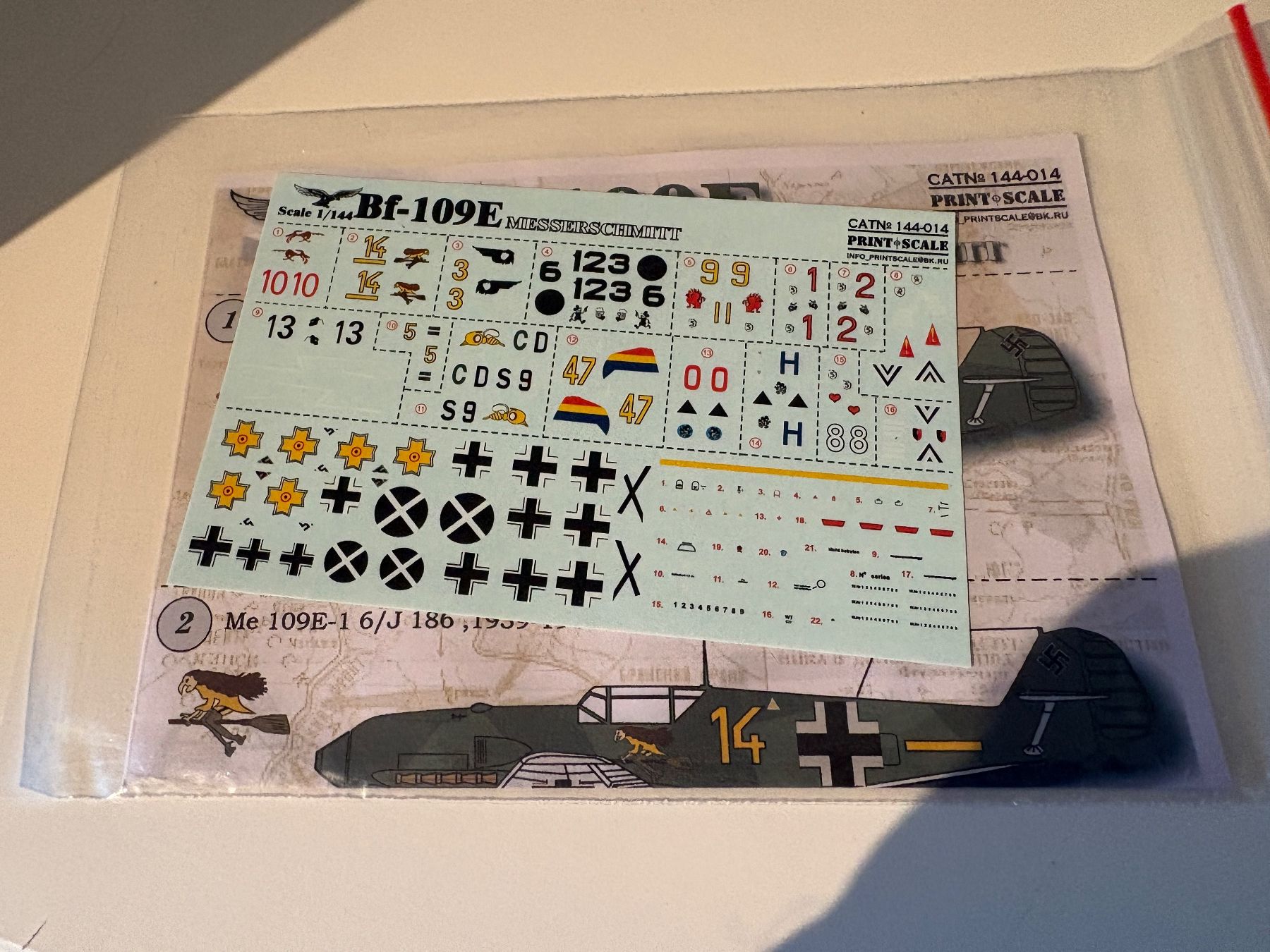 Kit di modellismo & Modellini statici: 1/144 MESSERSCHMITT BF-109E DECALS – Usato da MÜHLEDORF/SO venduto da tru_wsv8 1