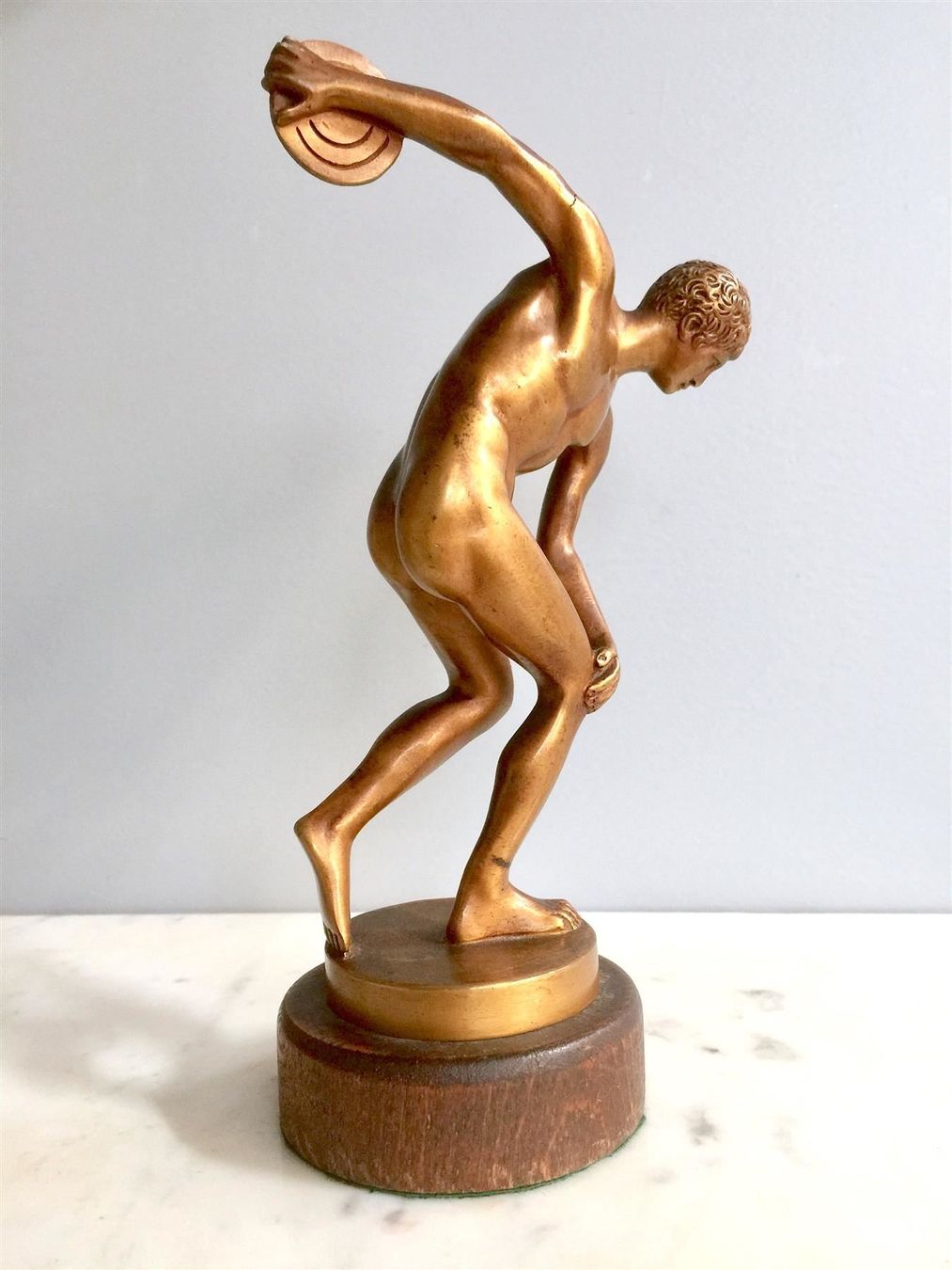 Sculture & Statue: F0030 Figur "Diskobolus" Diskuswerfer Bronze Art Deco ~1940 – Usato da Horgen venduto da Louis_xv 1