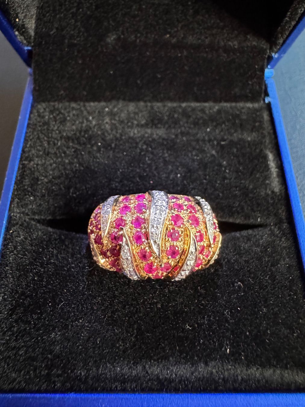 Anelli: Wunderschöner Ring mit Rubinen und Diamanten, 14k Gold – Usato da Ebikon venduto da Dmasterx 2