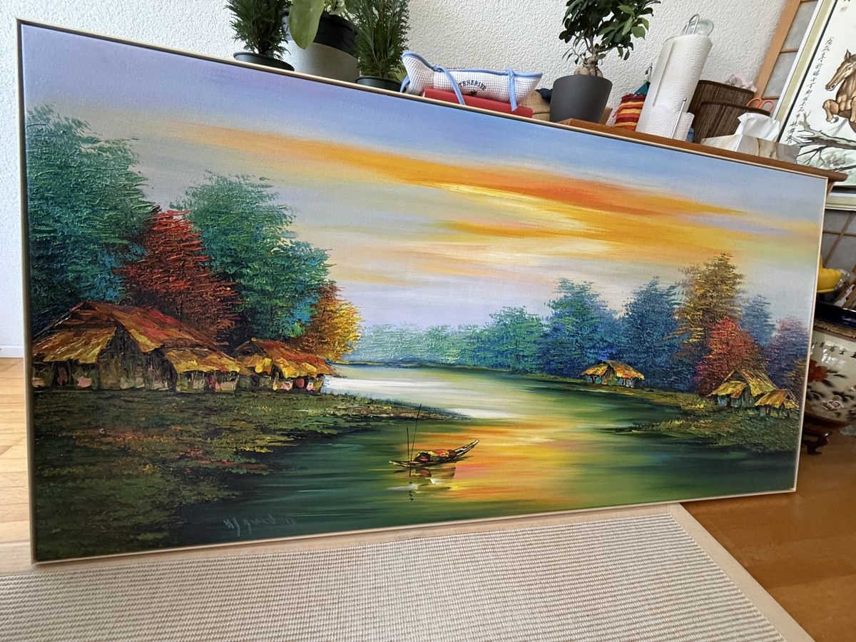 Gemälde: Acryl auf Leinwand Gemälde 161cm X 82cm mit Holzrahmen – Gebraucht aus Bern von Wil.Wayne 3