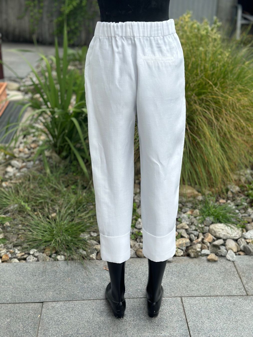 Zara Pantaloni: Leichte Sommerhose, Leinen, Weiss, Gr. 38 – Nuovo (secondo la descrizione) da Zufikon venduto da Modestil365 5