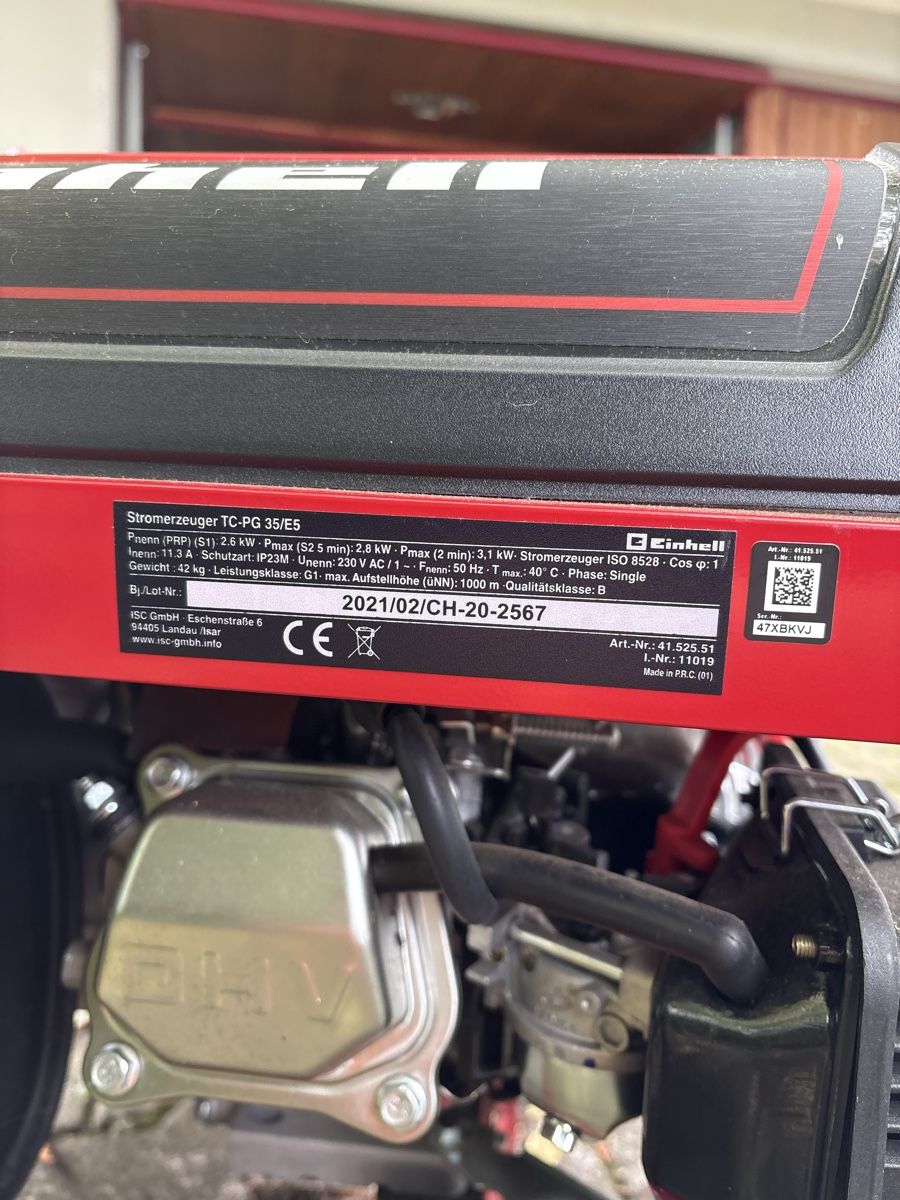 Generatori di corrente: ⚡ Einhell Stromerzeuger TC-PG 35/E5 (Benzin Aggregat) – Nuovo (secondo la descrizione) da Amriswil venduto da supremeluca 3