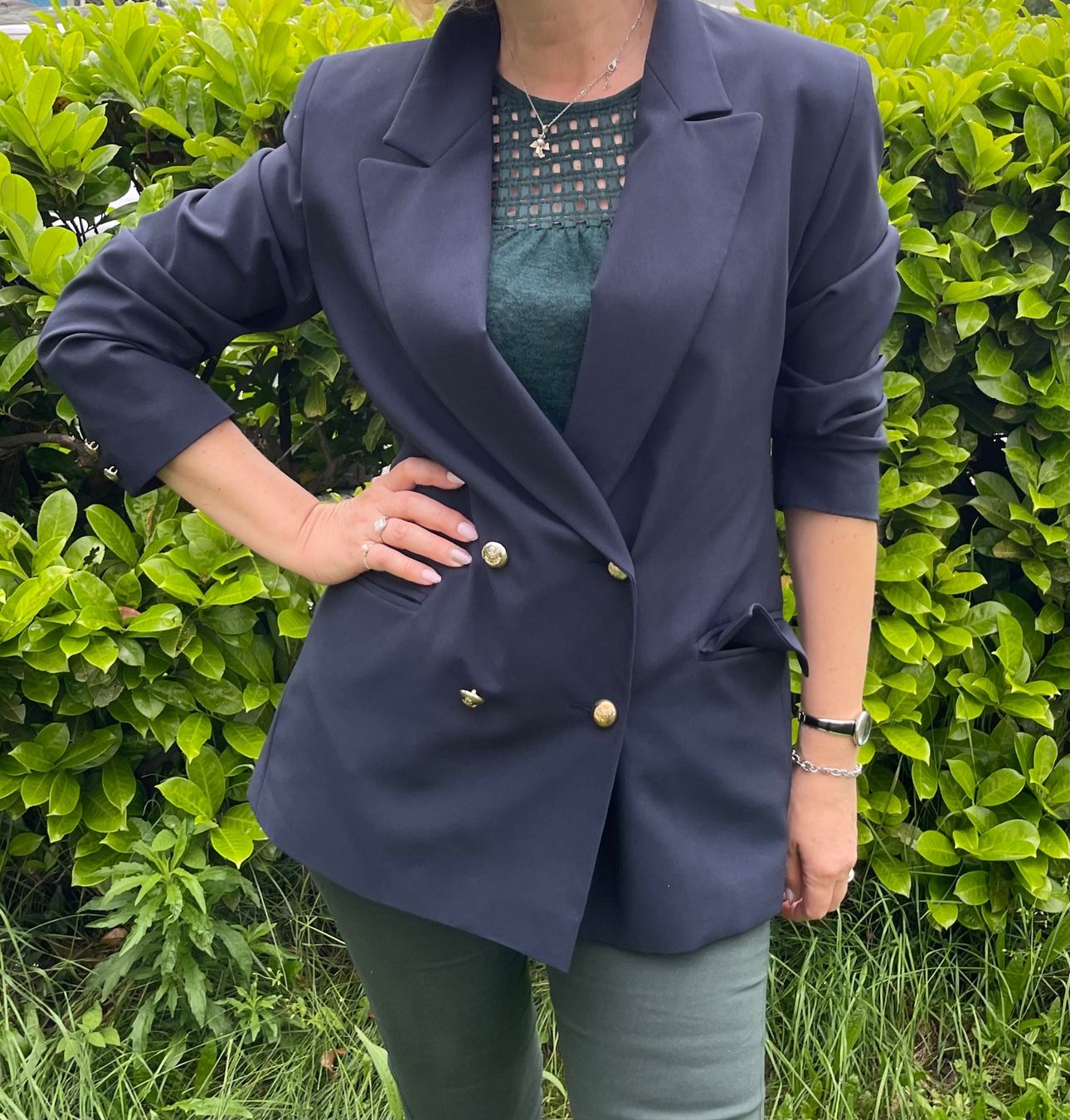 Giacche: Chic e elegante Blazer-colore blue scuro-M/L-autunno – Nuovo (secondo la descrizione) da Gordevio venduto da LanaZimm 1