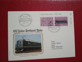 Sonderbrief Sonderstempel 100 Jahre Gotthard Bahn 1982