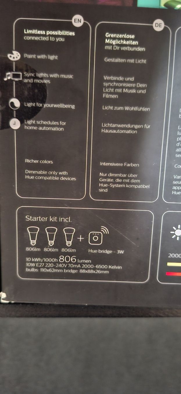 Philips Lampade: Philips Hue White & Color Starter Kit – Usato da Guntershausen venduto da Jtattoo 1