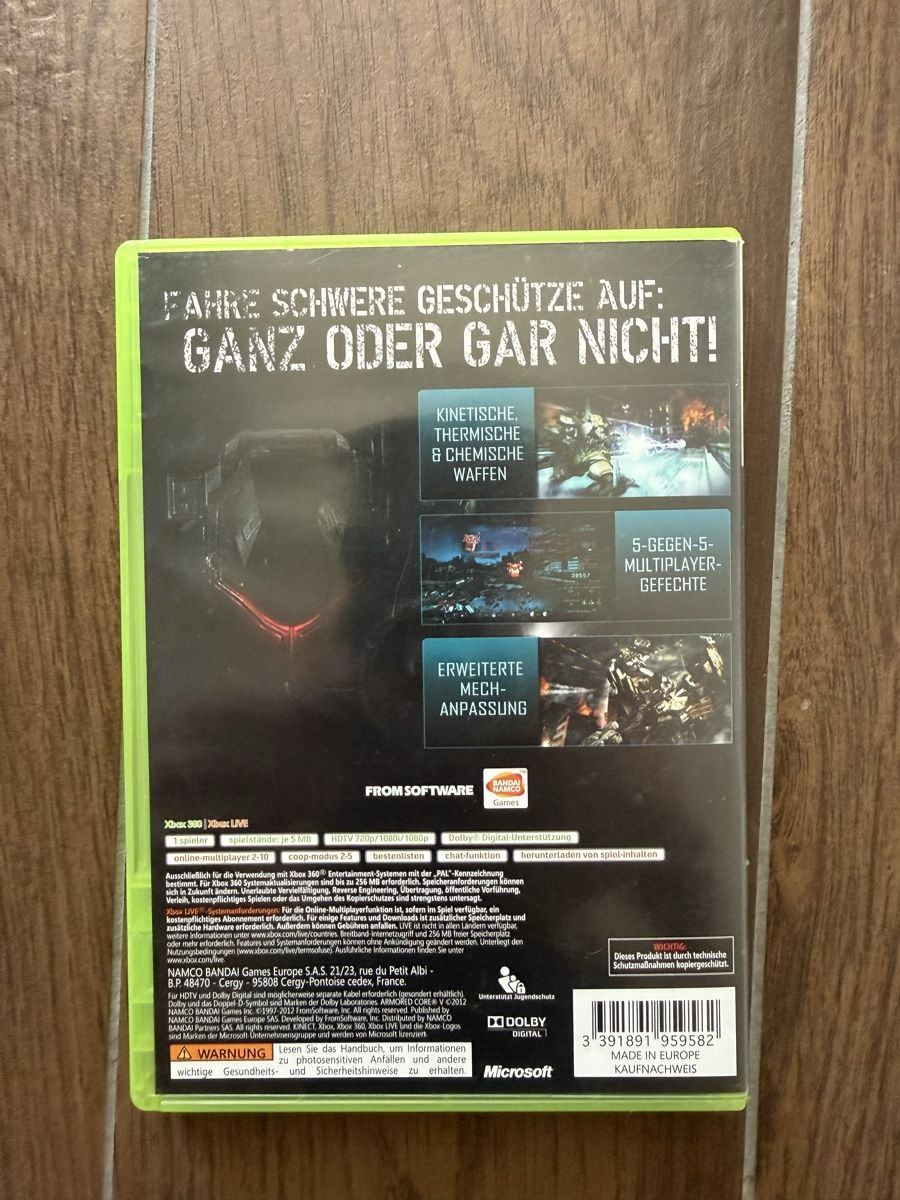 Spiele: Xbox 360 Spiel: Armored Core V – Gebraucht aus Staufen von hadornski1 1