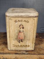 Wunderschöne alte Suchard Blechdose  27 cm Kussmädchen
