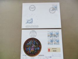 2 Briefe FDC+OrtsFDC Zermatt Tierkreiszeichen Jungfrau 1983