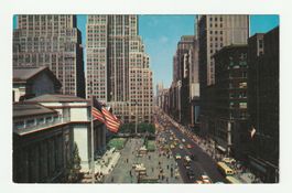 Ansichtskarte Fifth Avenue New York Public Library, USA